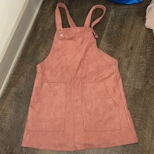 Forever 21 corduroy light pink overall dress